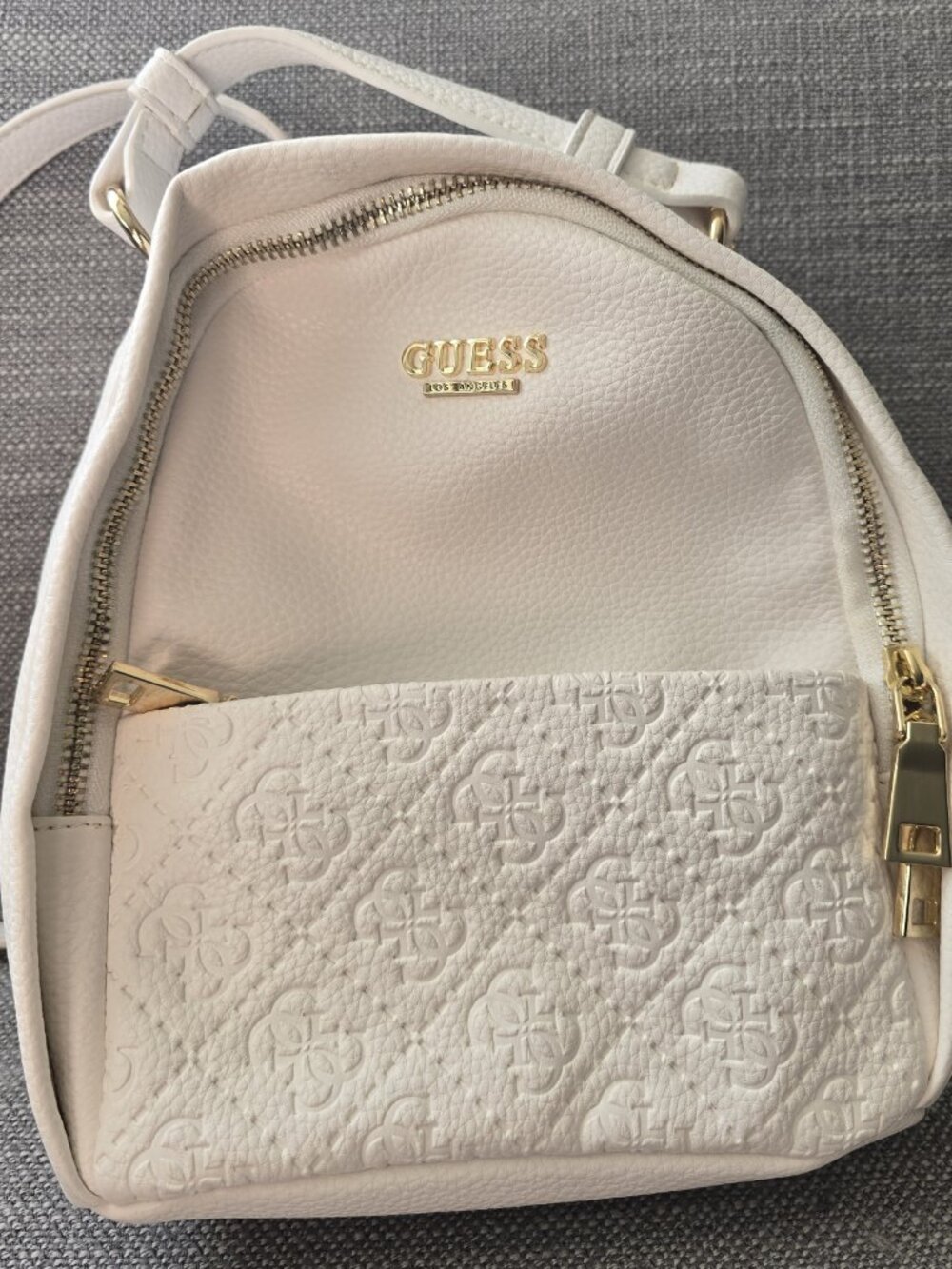Guess White and Gold Purse Backpack - Picture 4 of 5